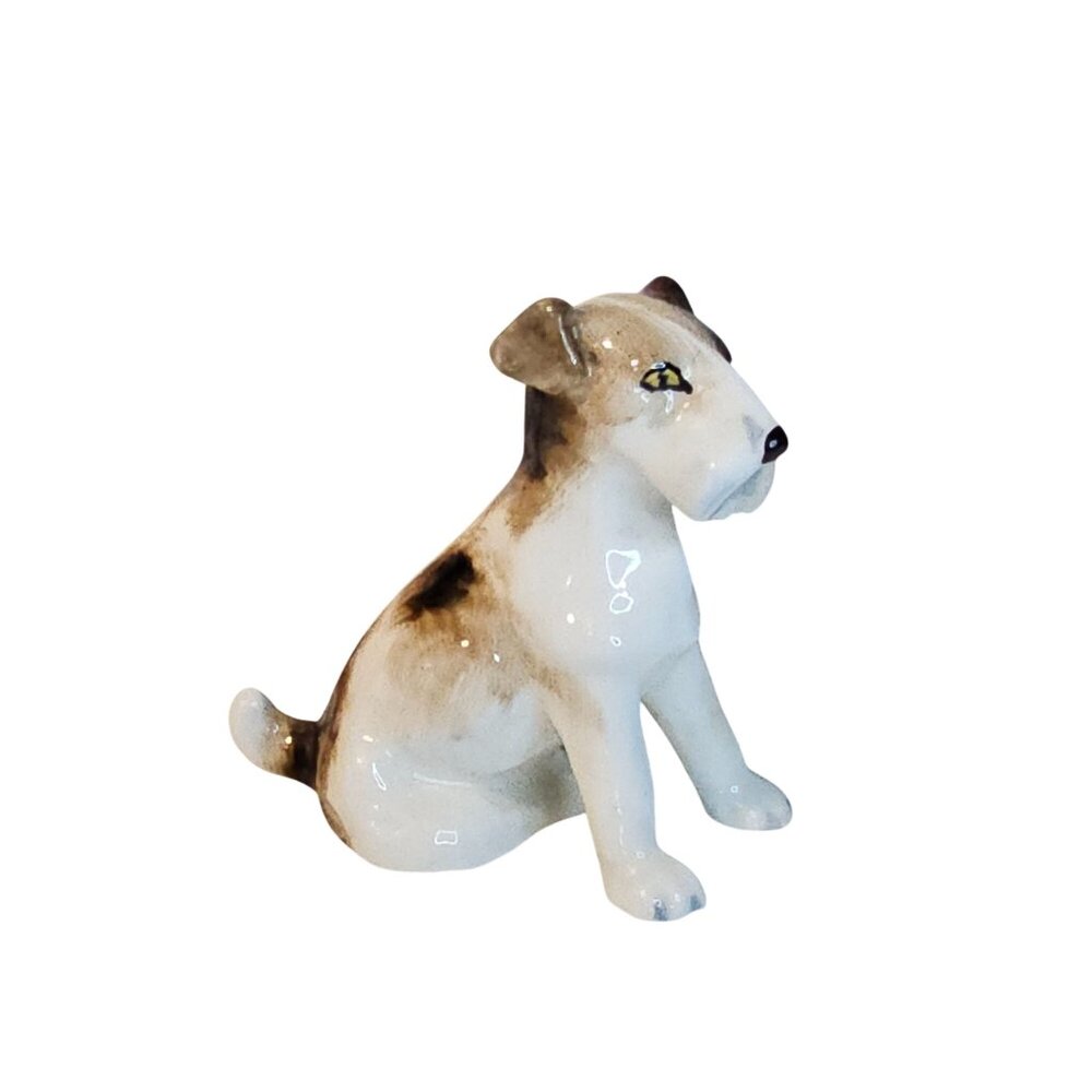 Crown Staffordshire England Sealyham Fox Terrier Dog Figurine Sitting